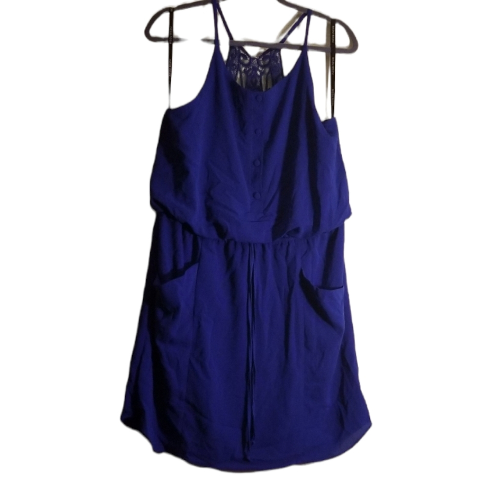 Bisou Bisou Bright Royal Dress with pockets!